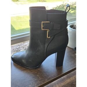 Lauren Ralph Lauren Madisyn-Bo-Bte Black Burnished Calf Size 6 B